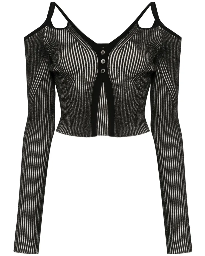 Feng Chen Wang Cardigan mit Cut-Outs - Schwarz Schwarz