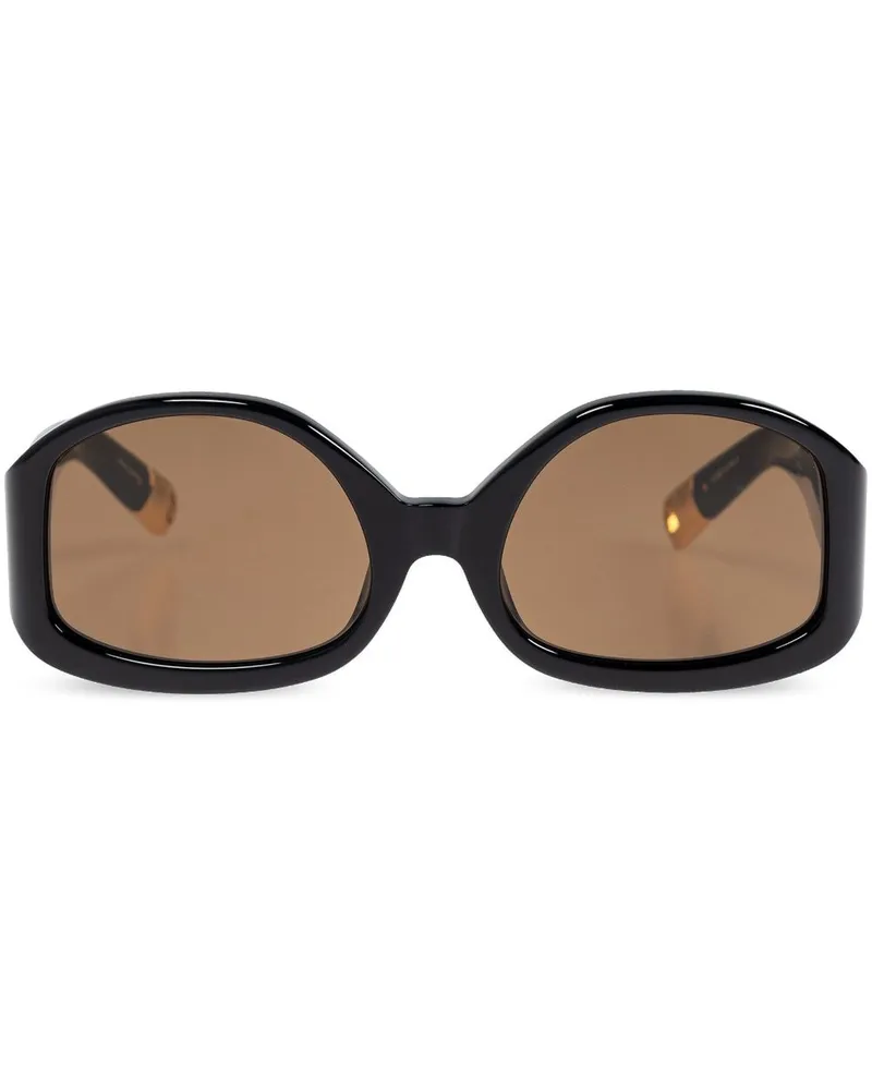 Jacquemus Les Lunettes Colapso Sonnenbrille - Schwarz Schwarz