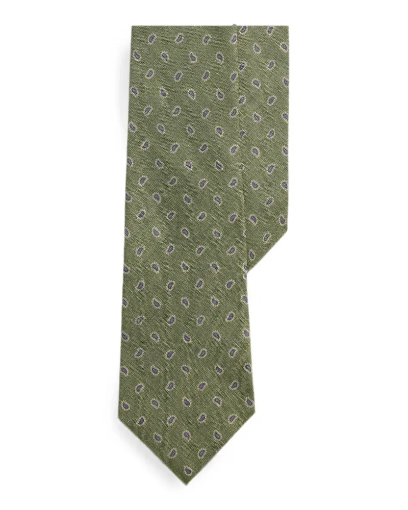 Ralph Lauren Leinenkrawatte mit Kiefern-Print - Grün Grün