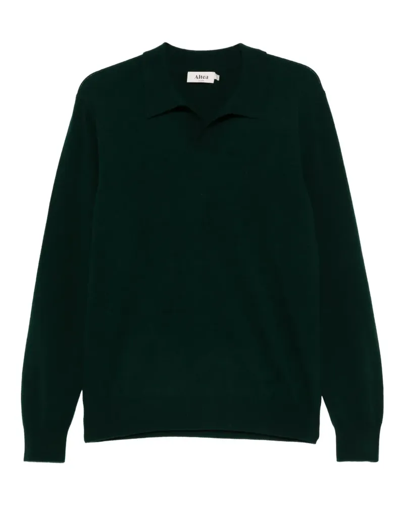 Altea Pullover mit Poloshirtkragen - Grün Grün