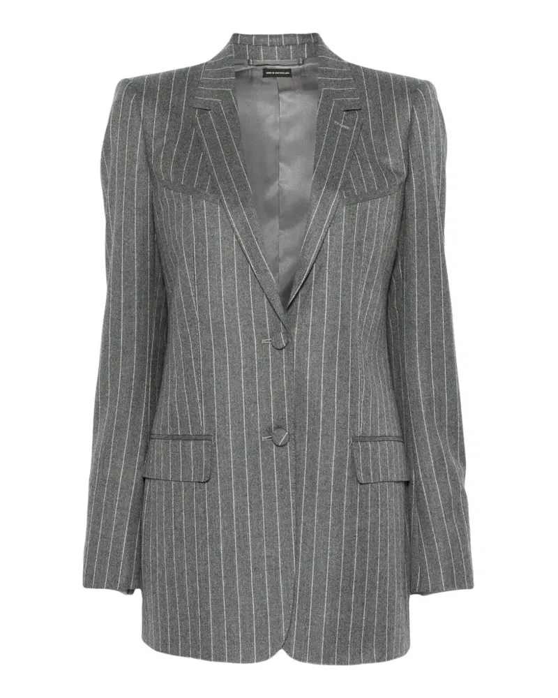 Tom Ford Gestreifte Westernjacke - Grau Grau