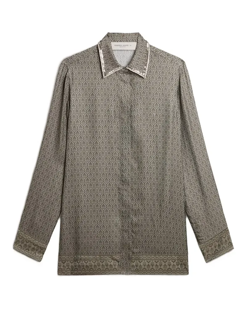 Golden Goose Hemd mit Blumen-Print - Grau Grau
