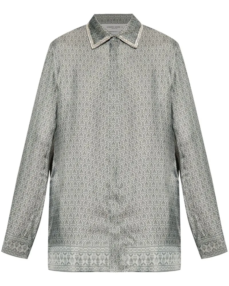 Golden Goose Hemd mit Blumen-Print - Grau Grau