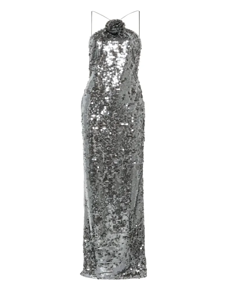 Magda Butrym Maxikleid mit Pailletten - Grau Grau