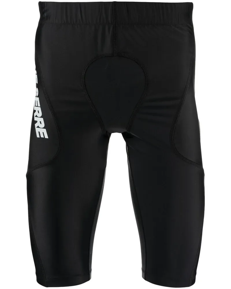 Marine Serre Sport-Shorts mit Logo Schwarz