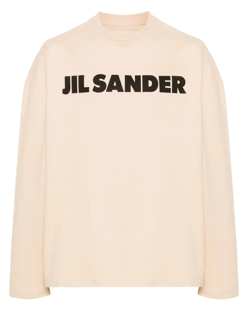 Jil Sander T-Shirt mit Logo-Print - Nude Nude