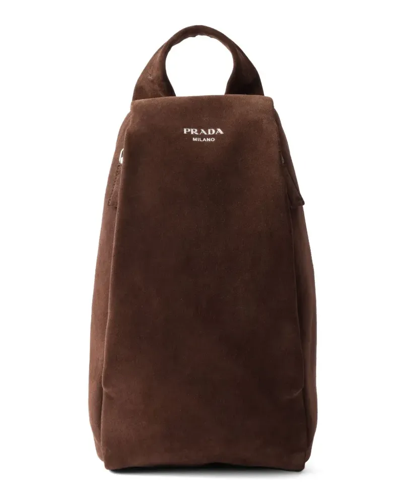 Prada Rucksack aus Wildleder - Braun Braun