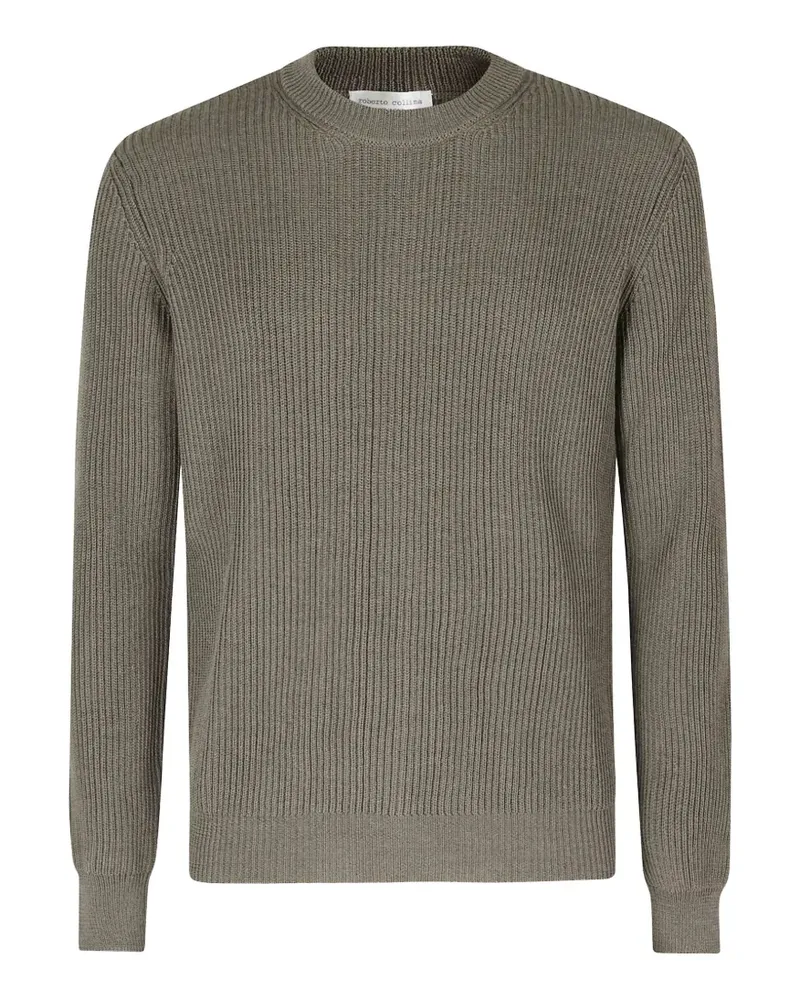 Roberto Collina Gerippter Pullover - Grün Grün
