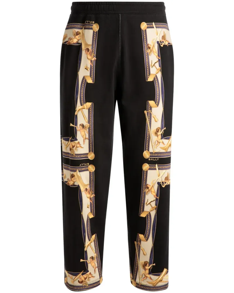 Bally Jogginghose aus Bio-Baumwolle mit Print - Schwarz Schwarz
