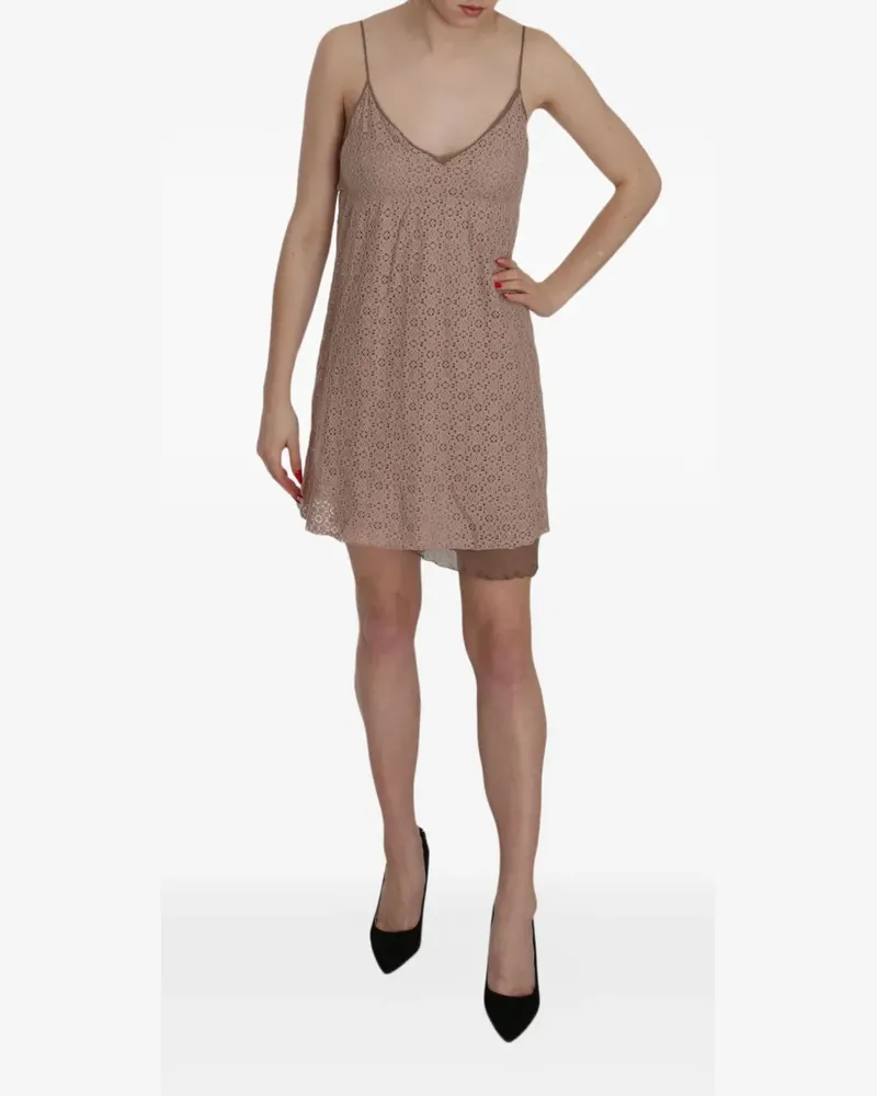 Pink Memories Kleid mit Spaghettiträgern - Nude Nude