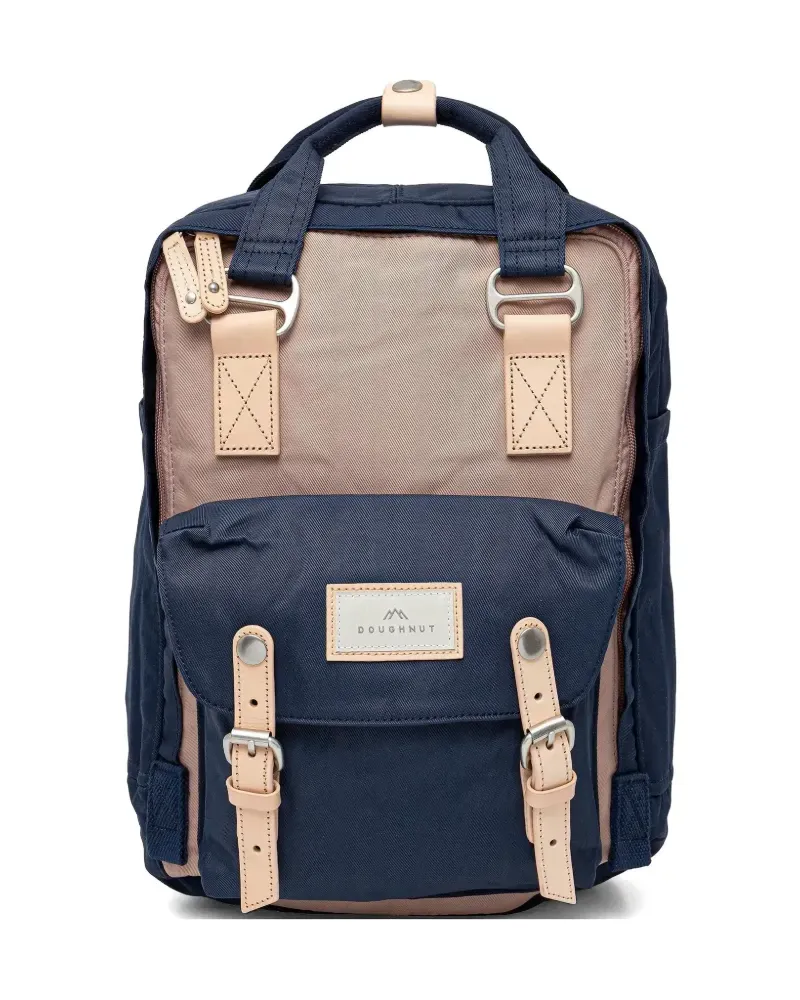 DOUGHNUT Macaroon leather-trim buckled backpack - Blau Blau