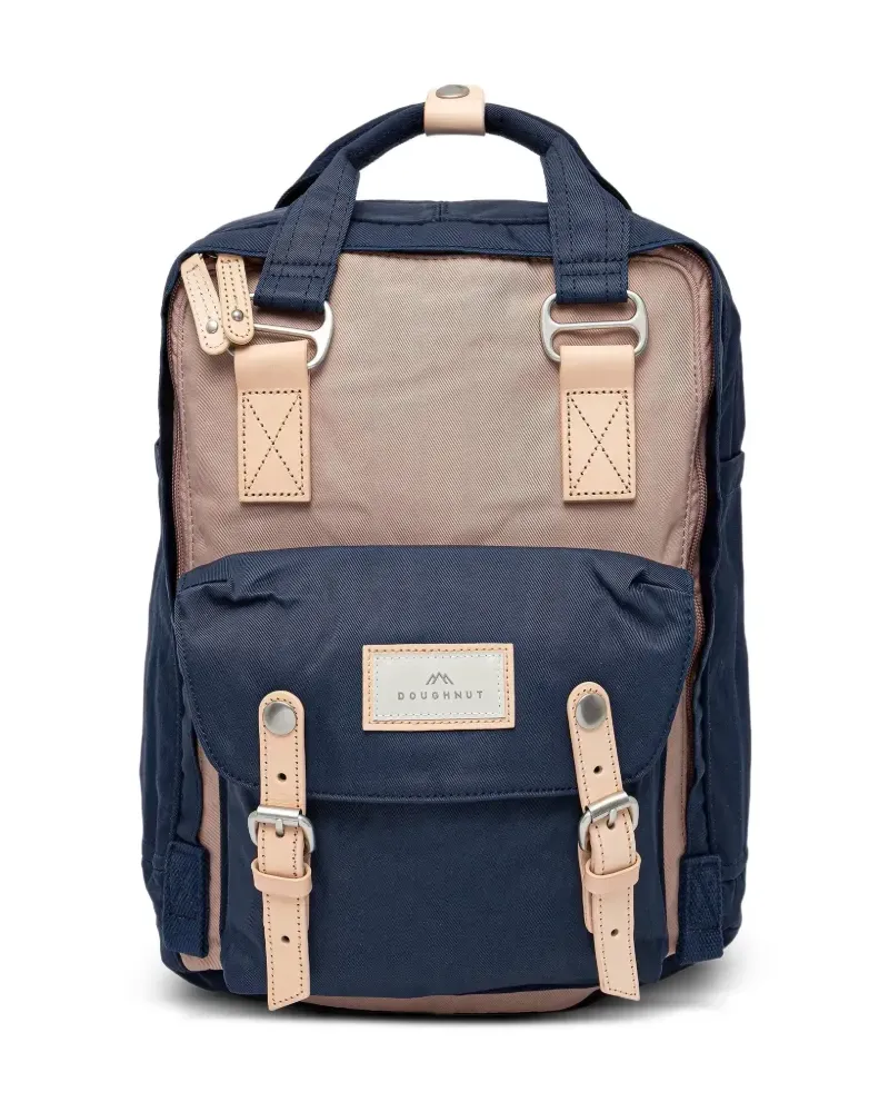 DOUGHNUT Macaroon leather-trim buckled backpack - Blau Blau