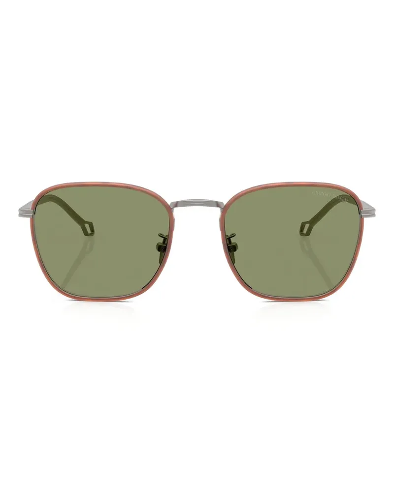 Giorgio Armani Eckige Sonnenbrille mit mattem Finish - Grau Grau