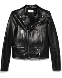 Saint Laurent Bikerjacke aus Leder Schwarz