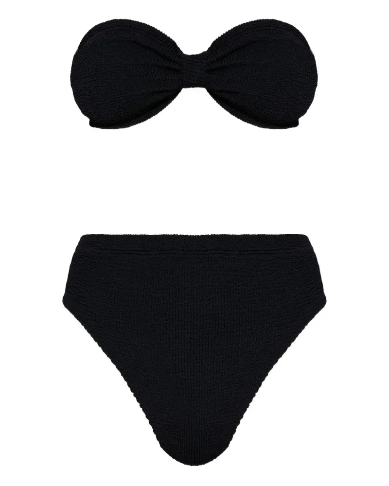 Hunza G Jean Bikini mit hohem Bund - Schwarz Schwarz