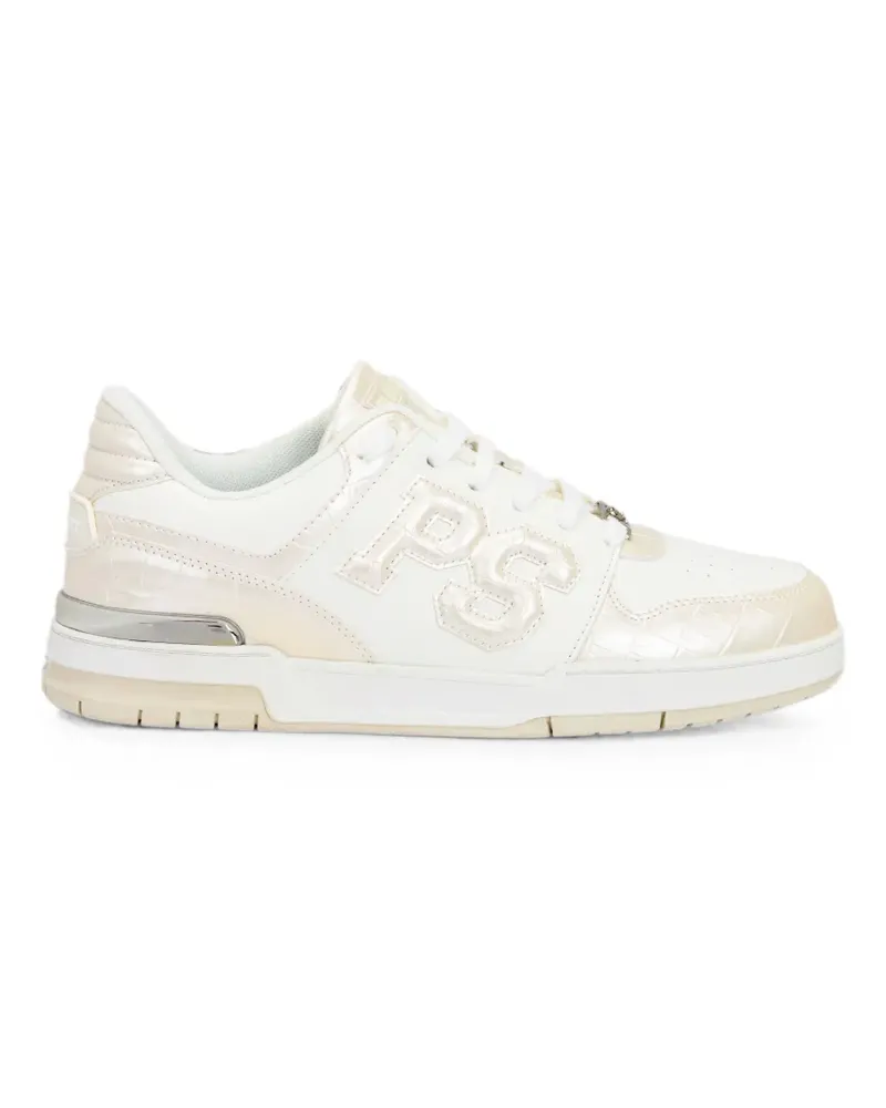 Philipp Plein crocodile-effect perforated-toe sneakers - Weiß Weiß