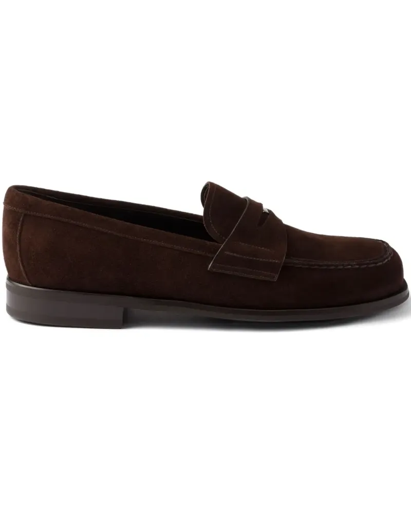 Prada Penny-Loafer aus Wildleder - Braun Braun