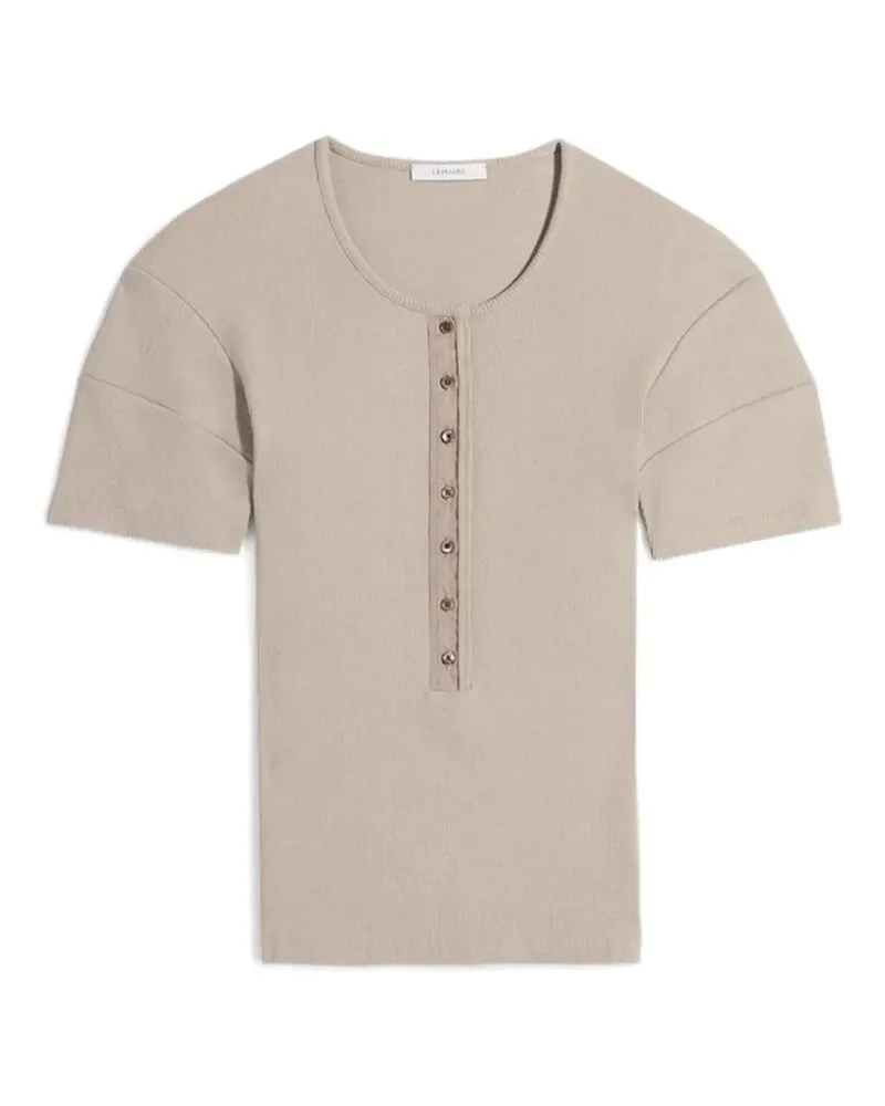 Christophe Lemaire T-Shirt mit Knöpfen - Nude Nude