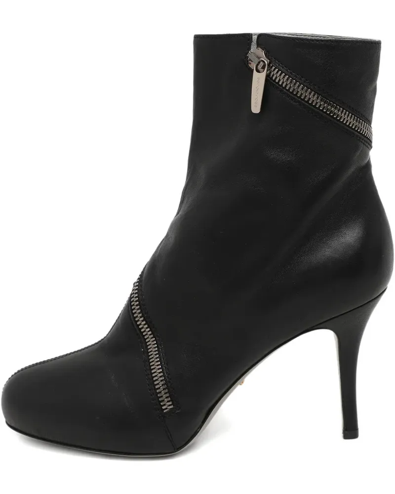 Sergio Rossi zipper leather ankle boots - Schwarz Schwarz