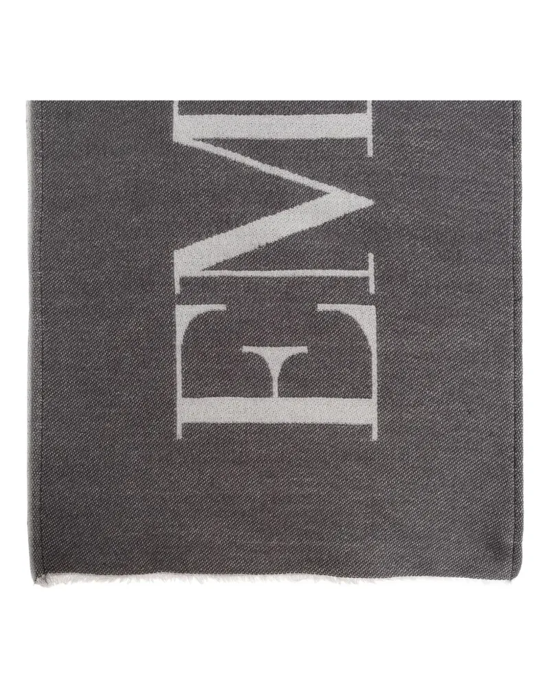 Emporio Armani Schal mit Logo - Grau Grau