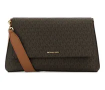 Kleine Umhängetasche mit Monogramm - Braun