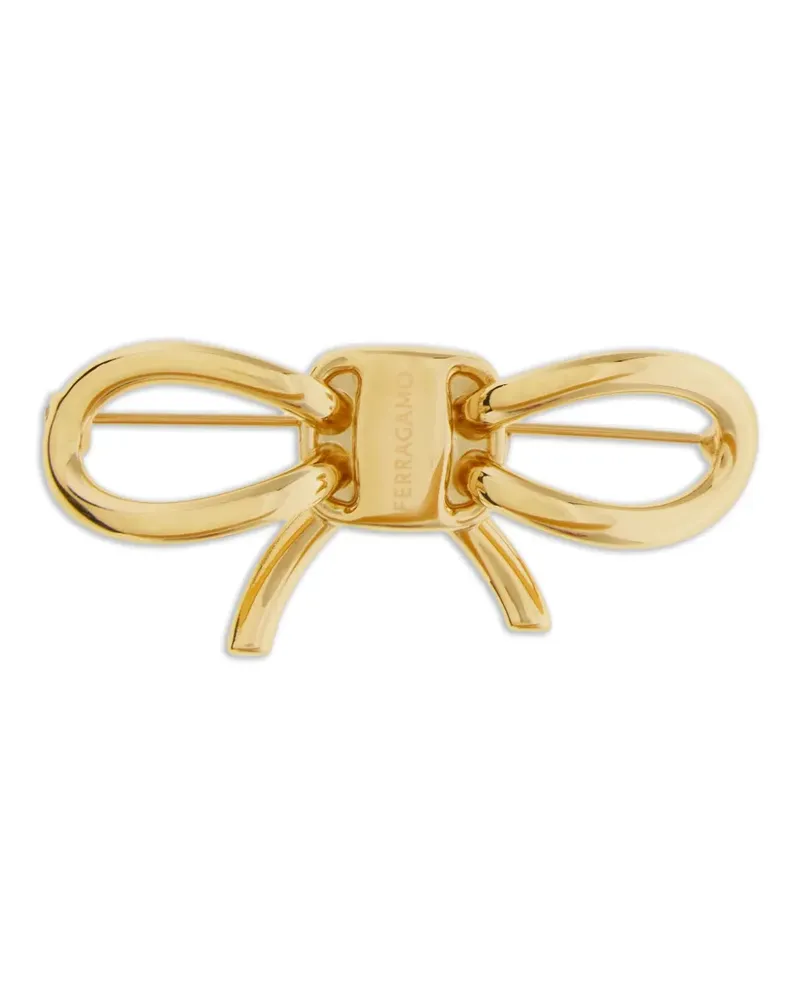 Ferragamo Vara bow broach - Gold Gold