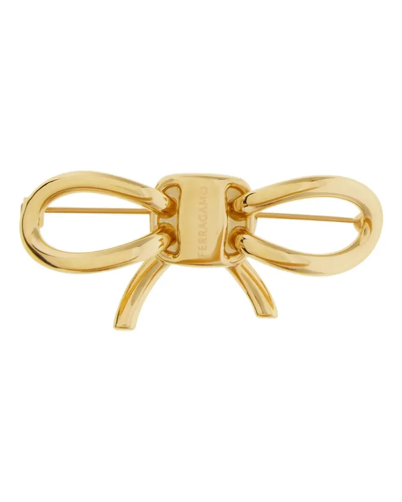 Ferragamo Vara bow broach - Gold Gold