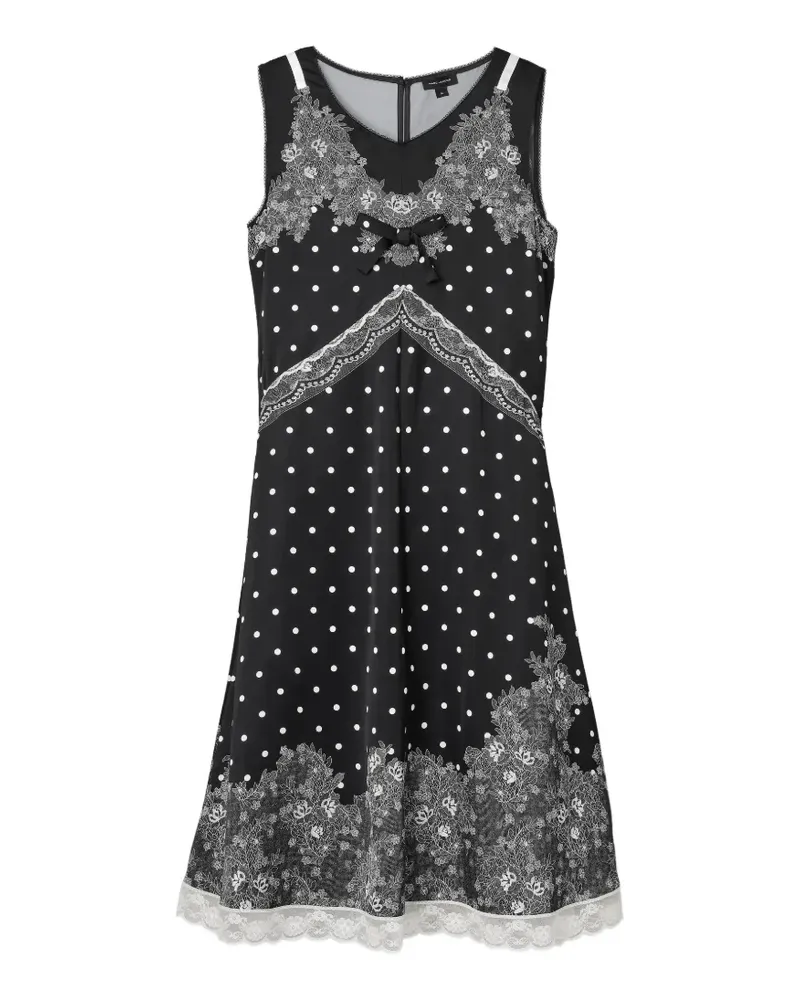 Marc Jacobs Midikleid mit Polka Dots - Schwarz Schwarz