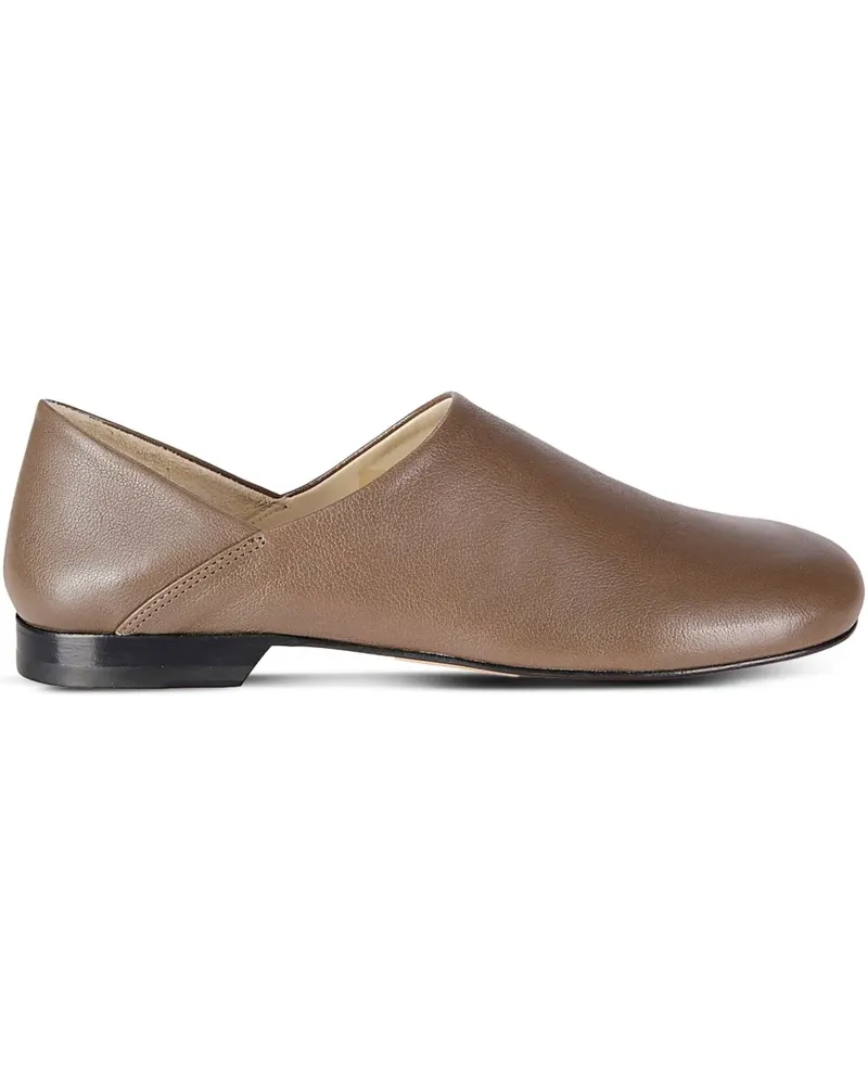 Christophe Lemaire Slipper aus Leder - Braun Braun