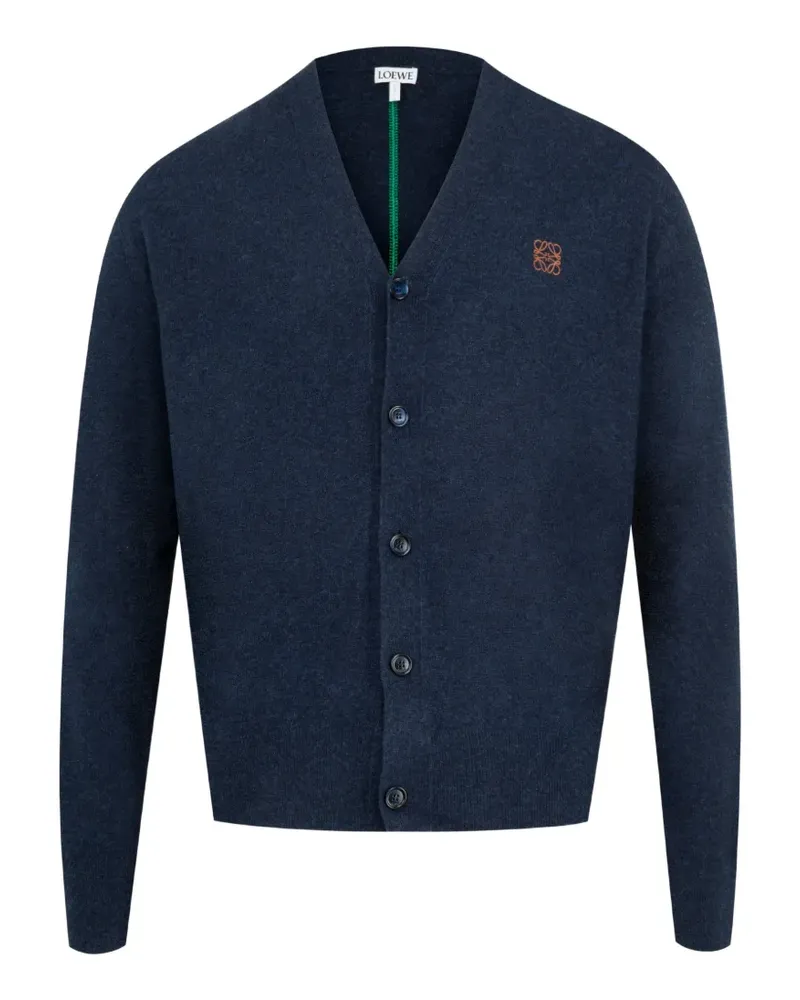 Loewe logo-detail cardigan - Blau Blau
