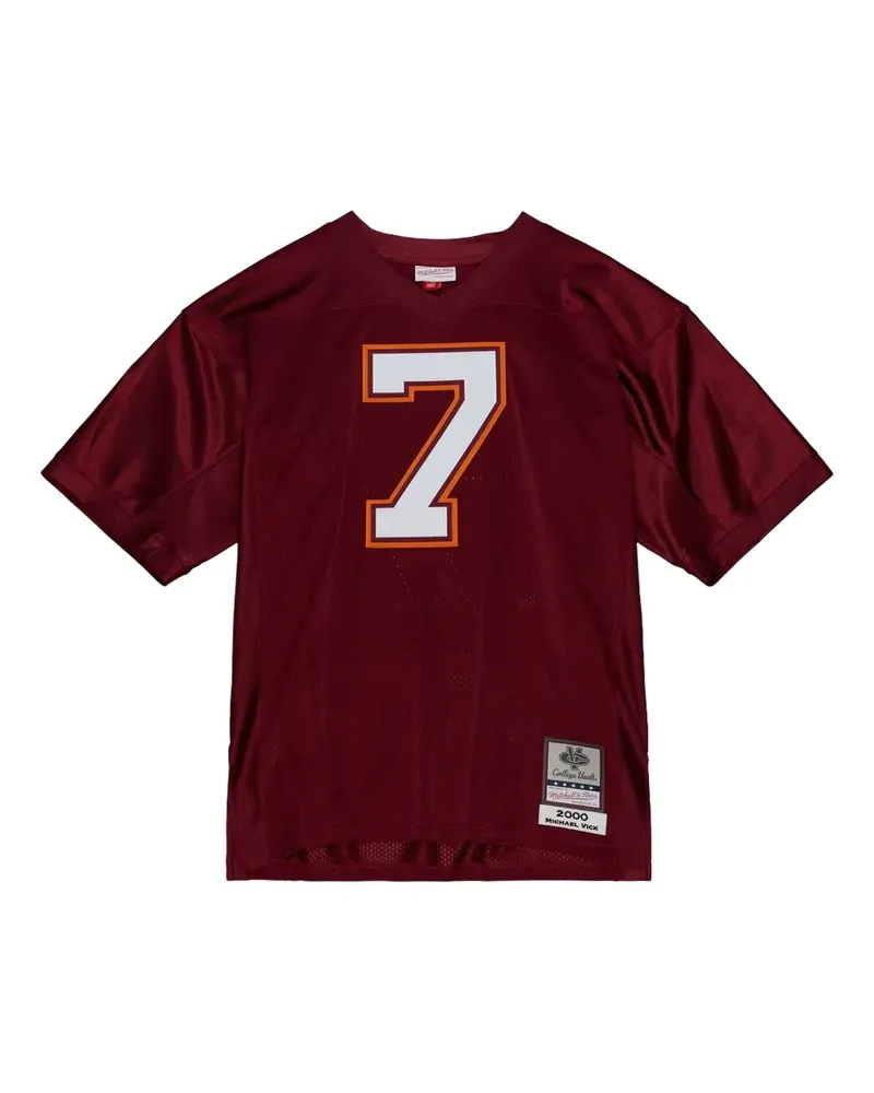 Mitchell & Ness NCAA Virginia Tech Hokies 2000 Michael Vick T-Shirt - Rot Rot