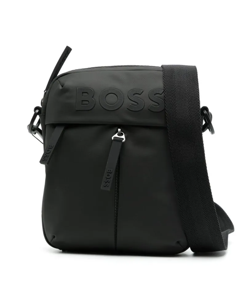 HUGO BOSS Stormy Umhängetasche mit Logo-Prägung - Schwarz Schwarz