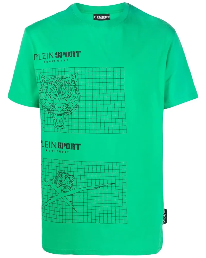 Philipp Plein T-Shirt mit Tiger-Print - Grün Grün