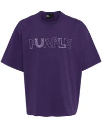 kolor T-Shirt mit Logo-Stickerei Violett