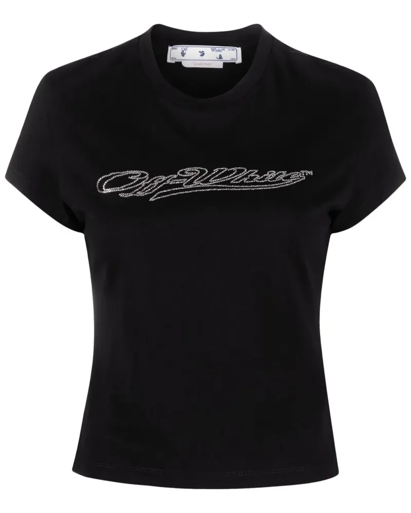 OFF-WHITE T-Shirt mit Logo-Print - Schwarz Schwarz