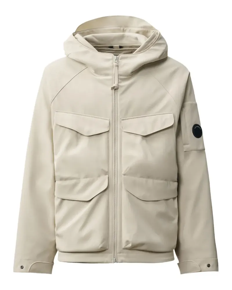 C.P. Company Kapuzenjacke mit Linsen-Detail - Nude Nude