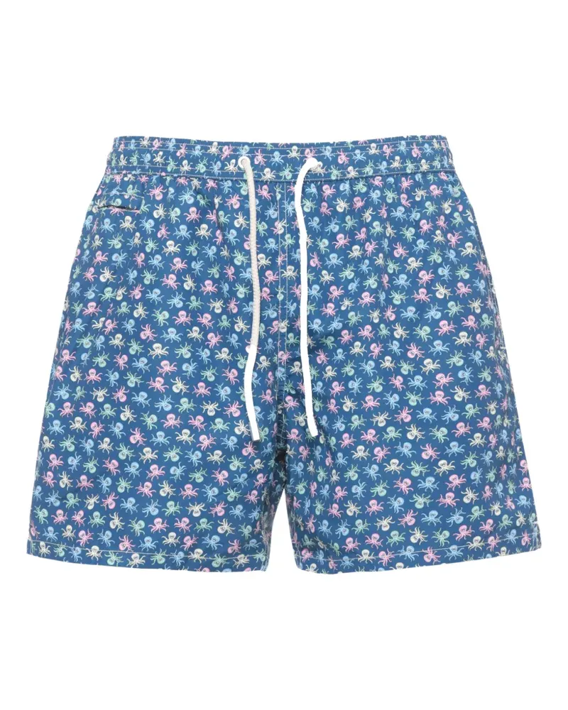 MC2 Saint Barth Badeshorts mit Oktopus-Print - Blau Blau