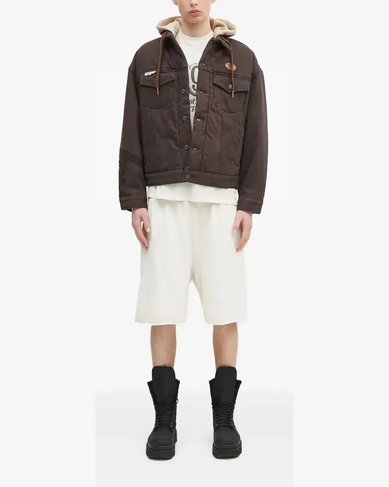 BAPE Jeansjacke mit Applikation - Braun Braun