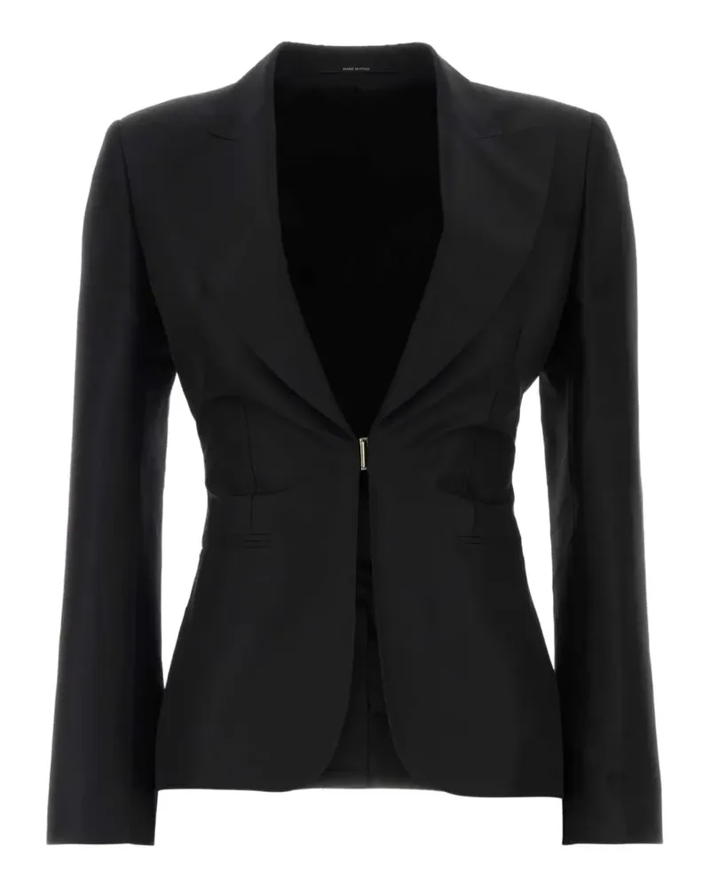 Gucci Feine Faille-Seidenjacke - Schwarz Schwarz
