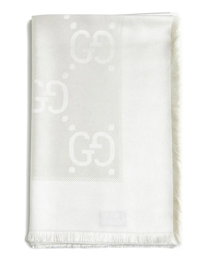 Gucci Seidenschal mit Jacquardmuster - Weiß Weiß