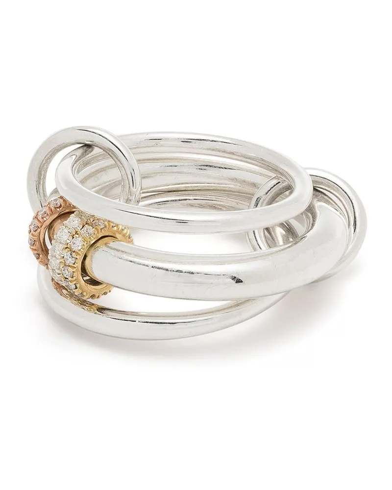 Spinelli Kilcollin 18kt Gemini SG Rotgoldring mit Diamanten - Silber Silber