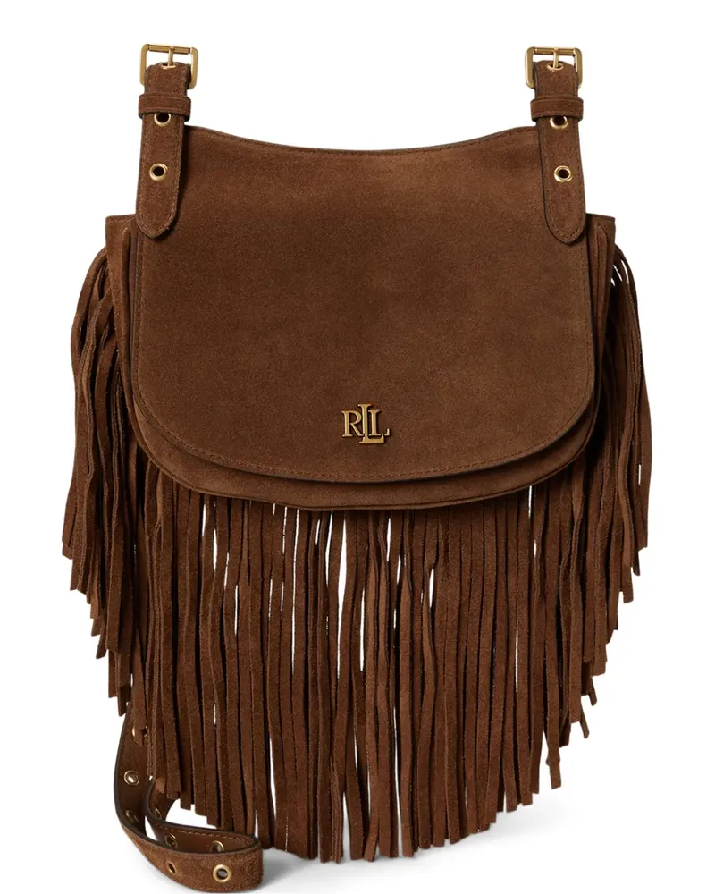 Ralph Lauren Marcy Umhängetasche mit Fransenbesatz - Braun Braun