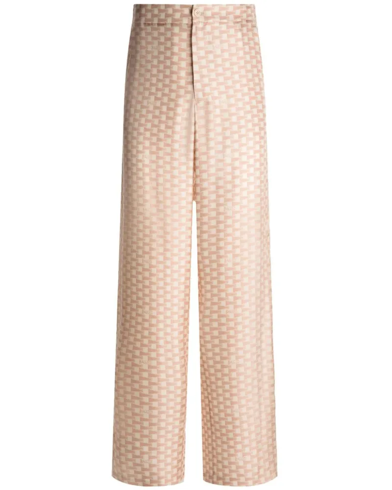 Bally Gerade Hose mit geometrischem Print - Rosa Rosa