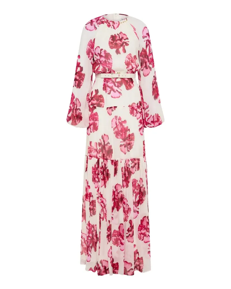 Rebecca Vallance Damask Rose Maxikleid - Weiß Weiß