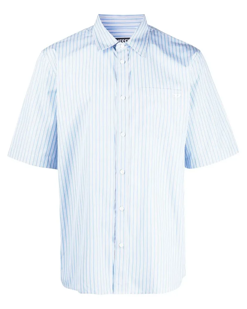 Diesel Gestreiftes Hemd - Blau Blau