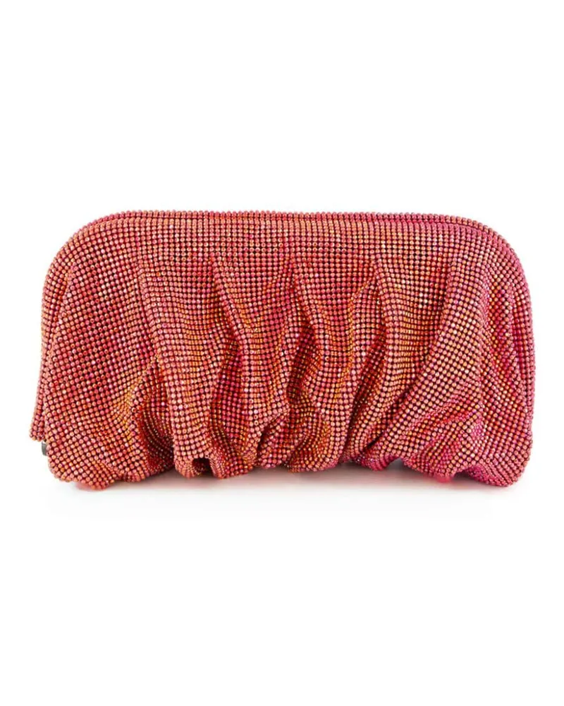 Benedetta Bruzziches Venus La Grande Clutch mit Kristallen Rot