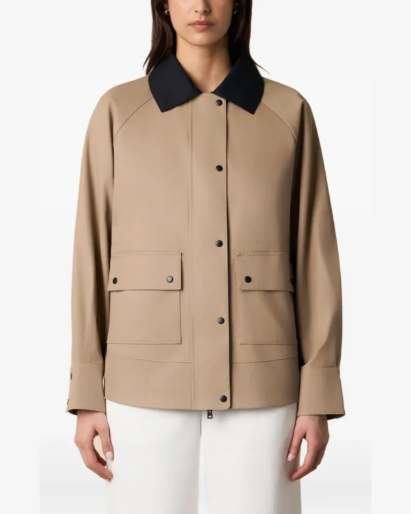 Brooks Brothers contrast-collar jacket - Nude Nude