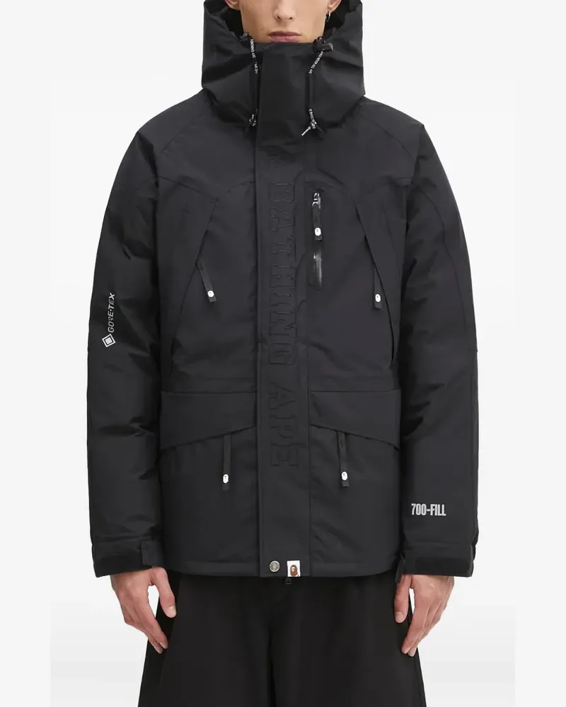 BAPE Wattierte Gore-Tex Snowboard Jacke - Schwarz Schwarz
