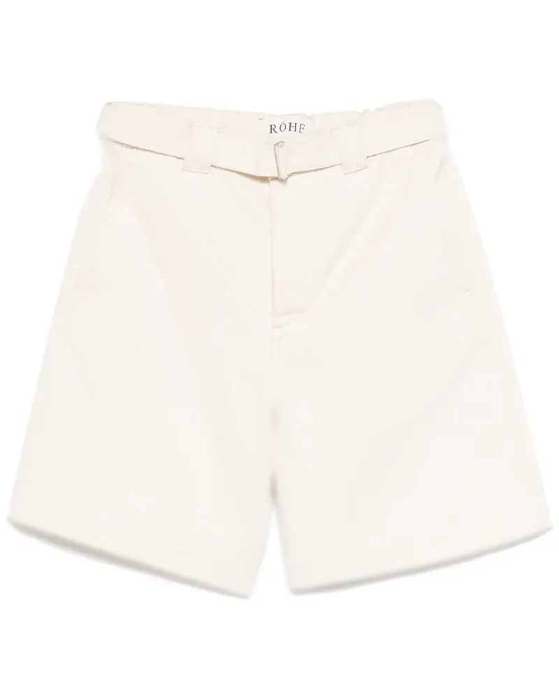 Róhe Shorts mit Gürtel - Weiß Weiß