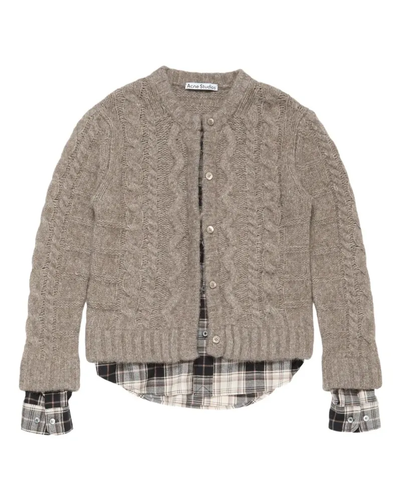 Acne Studios Cardigan mit Zopfmuster - Nude Nude